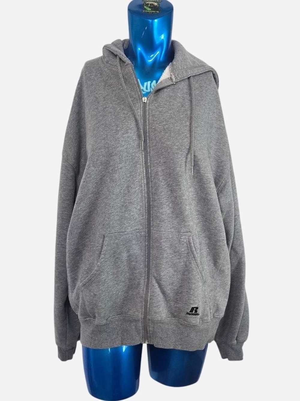 Russell Athletic Men's Heather Gray Full-Zip Hooded Sweatshirt